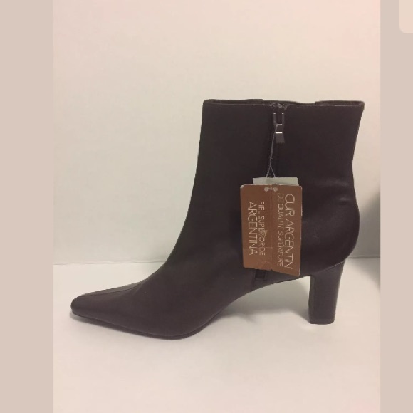 Vintage Leather Prediction brown pointed ankle boots 9.5 - Picture 7 of 8